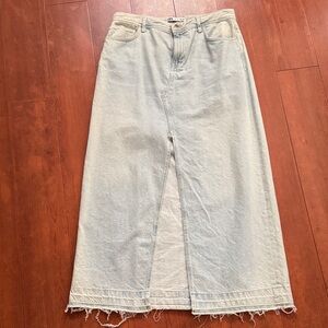 Zara Light Blue Denim Maxi Skirt